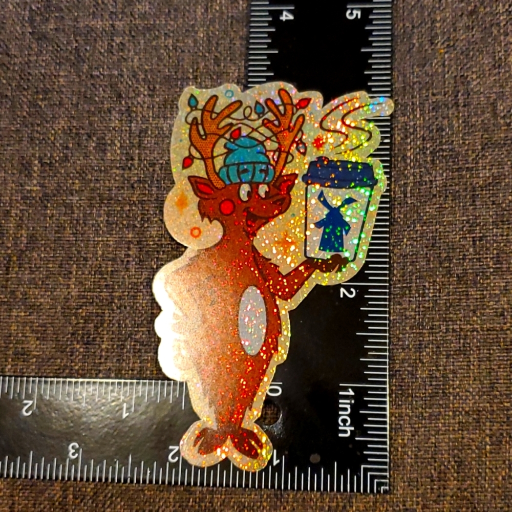 Reindeer Sparkle Dutch Bros Sticker stickers